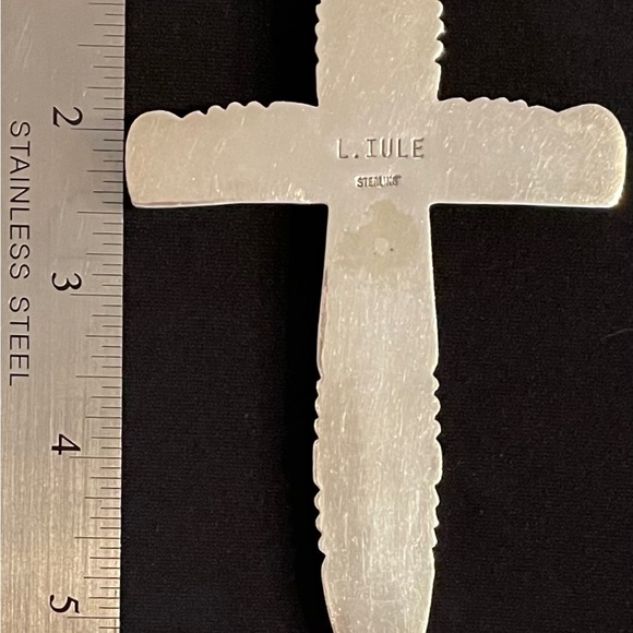 Vintage Lupe Iule Sterling & Multi-stone Cross Pendant✨Stunning & Rare✨ - Picture 6 of 8